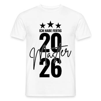 Master 2026 I have finished - Men's T-Shirt - white - Front - AI Model Male 178 dark (178cm)