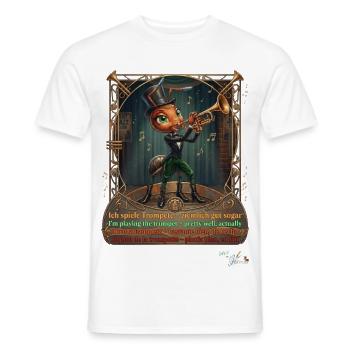 Ameise MALÚ Trompete Jazz Band Brass Musik Pop Art - Männer T-Shirt - Weiß - Vorne - AI Model Male 178 dark (178cm)