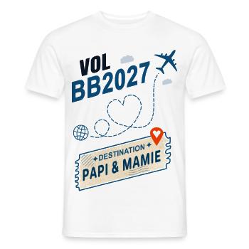 Flug BB2027 Ziel Opa und Großmutter - Männer T-Shirt - Weiß - Vorne - AI Model Male 178 dark (178cm)