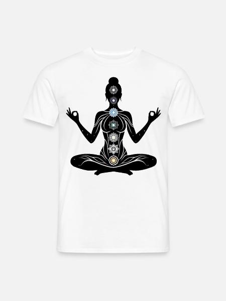 Yoga - Männer T-Shirt - Weiß