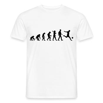 Evolution of Soccer - Männer T-Shirt - Weiß - Vorne - AI Model Male 178 dark (178cm)