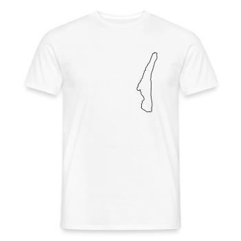 Starnberger See Umriss - Männer T-Shirt - Weiß - Vorne - AI Model Male 178 dark (178cm)