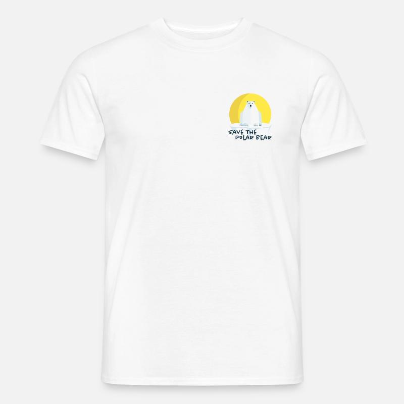 Rettet die Eisbären - Männer T-Shirt - Weiß