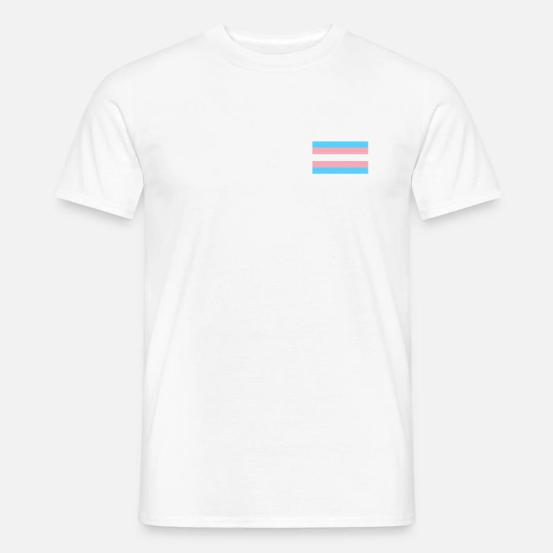 Trans Flag - Männer T-Shirt - Weiß