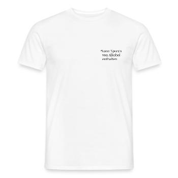Kann Spuren von Alkohol enthalten - Männer T-Shirt - Weiß - Vorne - AI Model Male 178 dark (178cm)