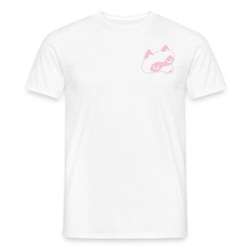 Raccoon pink - Men's T-Shirt - white - Front - AI Model Male 178 dark (178cm)