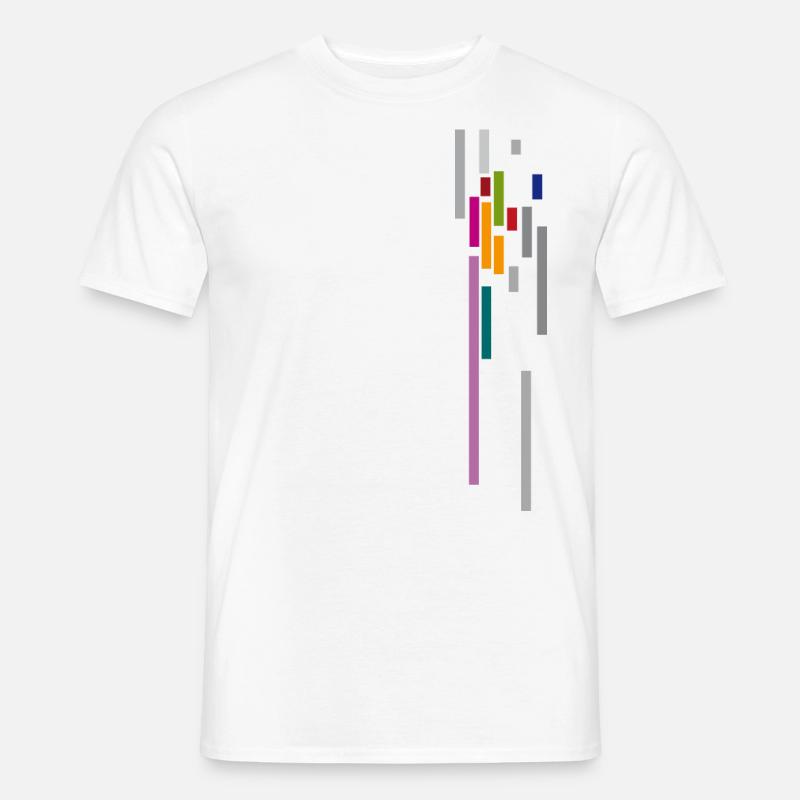 Stripe Colors Pattern - Vertical - Men's T-Shirt - white