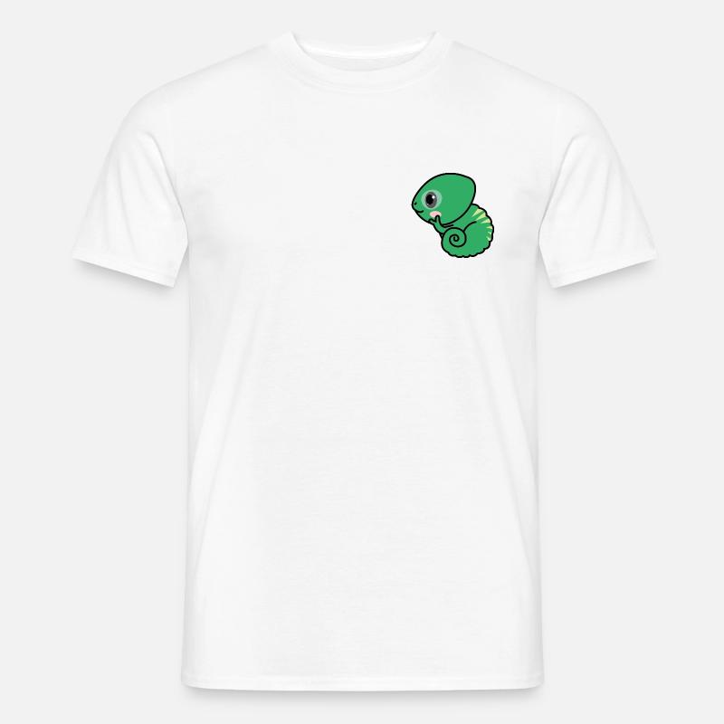 Rollo das Chamäleon - Männer T-Shirt - Weiß