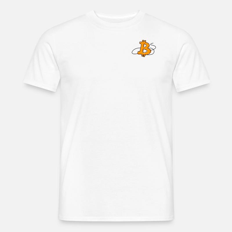 Bitcoin Minimalist Logo - Männer T-Shirt - Weiß