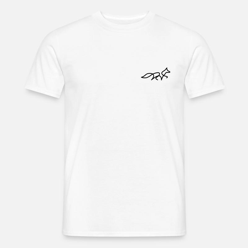 Fuchs Linie - Männer T-Shirt - Weiß