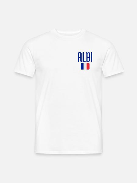 Albi France Flag Emblem - Men's T-Shirt - white
