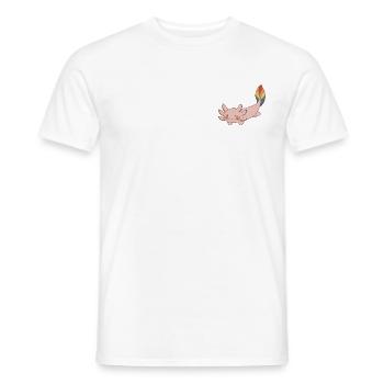 Pride Axolotl - Männer T-Shirt - Weiß - Vorne - AI Model Male 178 dark (178cm)