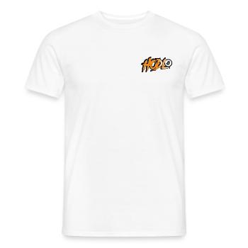 HODL Bitcoin - Style Graffiti en Orange Noir - T-shirt homme - blanc - Devant - AI Model Male 178 dark (178cm)