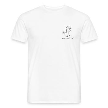 Vinosaurus Wein Dino Spruch Witziges Design - Männer T-Shirt - Weiß - Vorne - AI Model Male 178 dark (178cm)