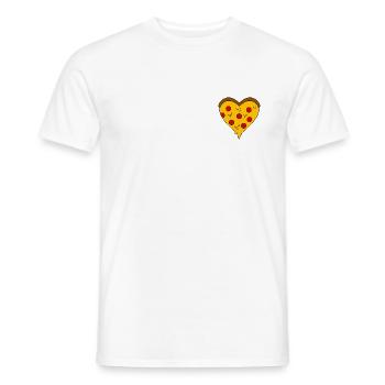 Pizza Herz I Love Pizza - Männer T-Shirt - Weiß - Vorne - AI Model Male 178 dark (178cm)