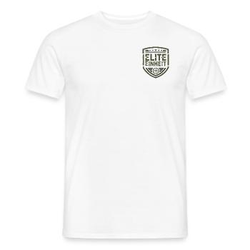 Elite Einheit - Brüderschaft Edition - Militär - Männer T-Shirt - Weiß - Vorne - AI Model Male 178 dark (178cm)