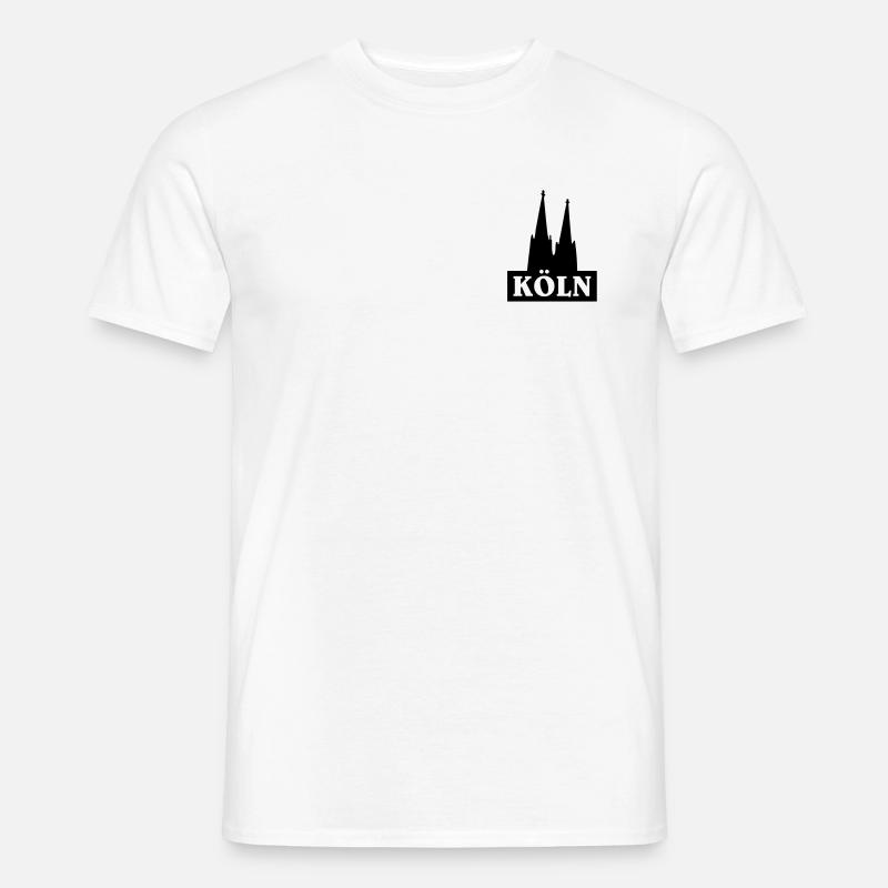 Köln Logo mit dem Kölner Dom - Männer T-Shirt - Weiß