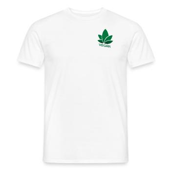 Vegan - Männer T-Shirt - Weiß - Vorne - AI Model Male 178 dark (178cm)