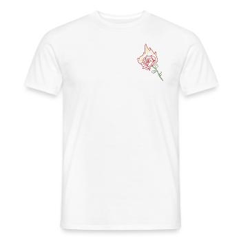 Burning Red Rose Tumblr Vibe Sac de poitrine - T-shirt homme - blanc - Devant - AI Model Male 178 dark (178cm)