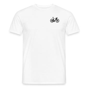 Vélo vélo personnalisable - T-shirt homme - blanc - Devant - AI Model Male 178 dark (178cm)