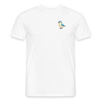 Bird motif - Men's T-Shirt - white - Front - AI Model Male 178 dark (178cm)