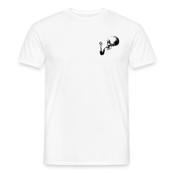 Pipe smoking skull - Männer T-Shirt - Weiß - Vorne - AI Model Male 178 dark (178cm)