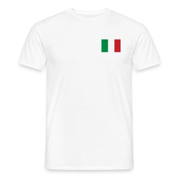 Italy - Men's T-Shirt - white - Front - AI Model Male 178 dark (178cm)