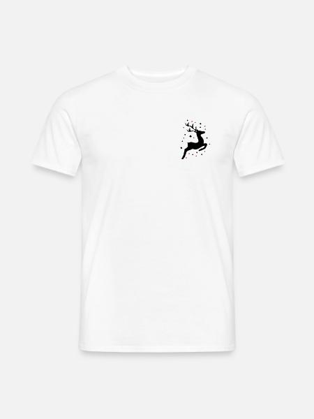 leaping reindeer - Men's T-Shirt - white