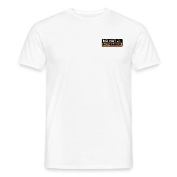 No Nut November - Männer T-Shirt - Weiß - Vorne - AI Model Male 178 dark (178cm)