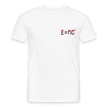 E-MC2 - Men's T-Shirt - white - Front - AI Model Male 178 dark (178cm)