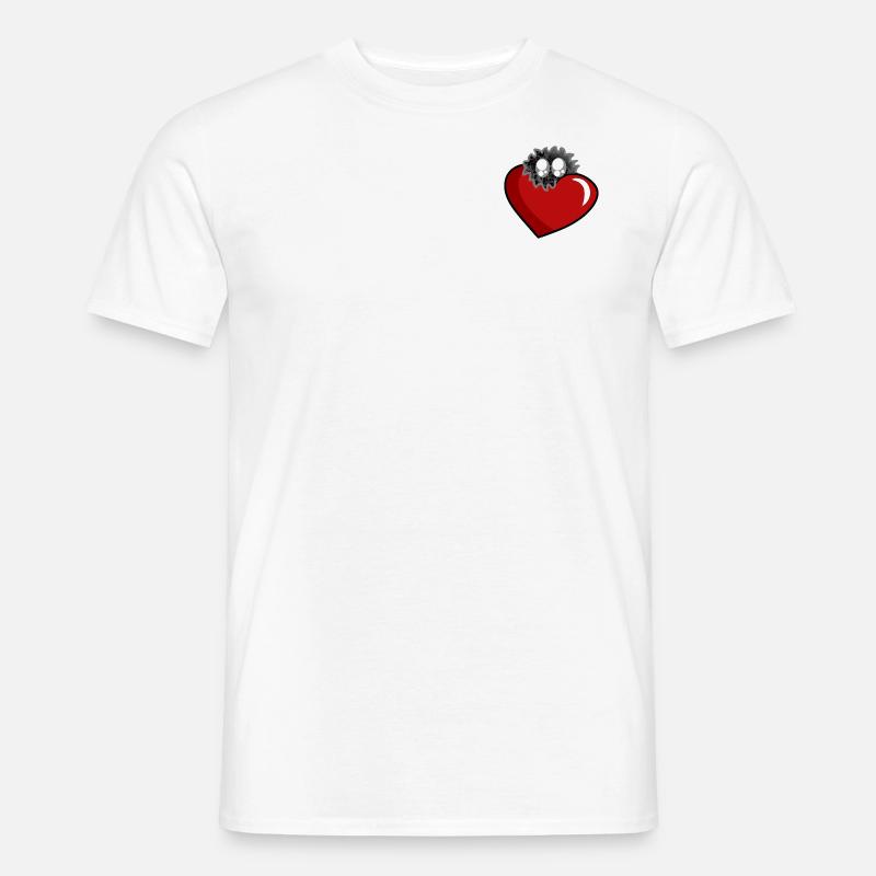 Puschelliebe - Männer T-Shirt - Weiß
