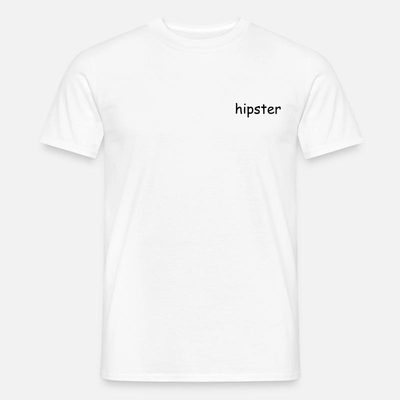 hipster - Männer T-Shirt - Weiß