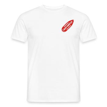 Baywatch Rote Rettungsboje Brustmotiv - Männer T-Shirt - Weiß - Vorne - AI Model Male 178 dark (178cm)
