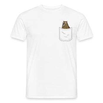 Capybara Brusttasche Tasche Motiv - Männer T-Shirt - Weiß - Vorne - AI Model Male 178 dark (178cm)