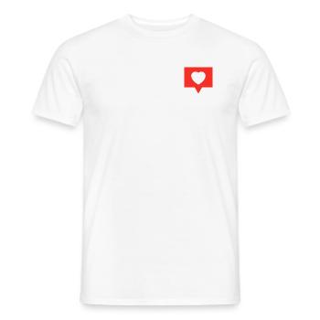 Like Button - Men's T-Shirt - white - Front - AI Model Male 178 dark (178cm)