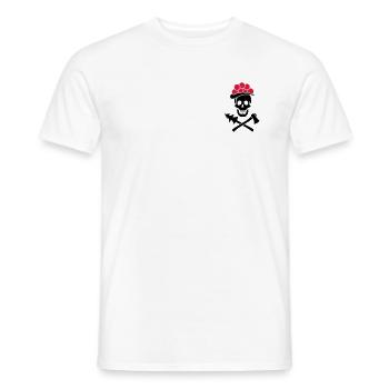 Schwarzwald Totenkopf Bollenhut Axt - Pure Heimat - Männer T-Shirt - Weiß - Vorne - AI Model Male 178 dark (178cm)
