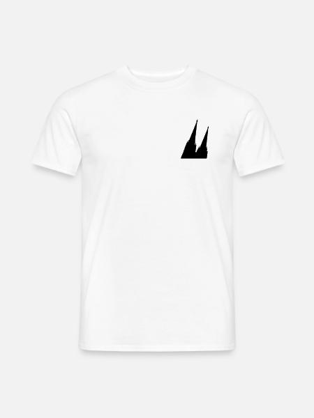 Schräger Kölner Dom in Köln - Männer T-Shirt - Weiß