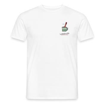 Kaffee mit Rotstift für Lehrer und Lehrerinnen - Männer T-Shirt - Weiß - Vorne - AI Model Male 178 dark (178cm)