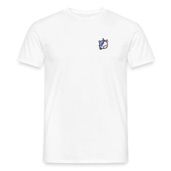 chat-licorne - T-shirt homme - blanc - Devant - AI Model Male 178 dark (178cm)