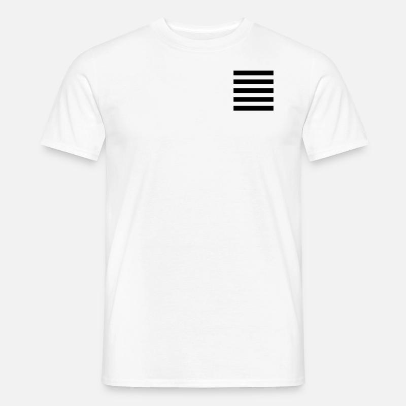 Gestreift - Männer T-Shirt - Weiß