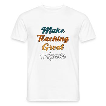 Inspirieren Sie zu großartigem Unterricht - Männer T-Shirt - Weiß - Vorne - AI Model Male 178 dark (178cm)