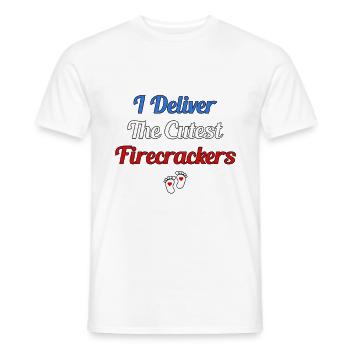 Ich liefere die süßesten Böller - Männer T-Shirt - Weiß - Vorne - AI Model Male 178 dark (178cm)