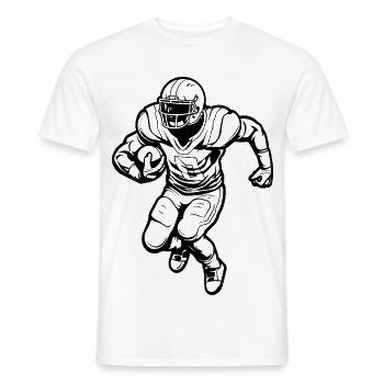 Footballspieler - Männer T-Shirt - Weiß - Vorne - AI Model Male 178 dark (178cm)