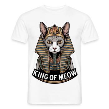 Roi de Miaou - T-shirt homme - blanc - Devant - AI Model Male 178 dark (178cm)