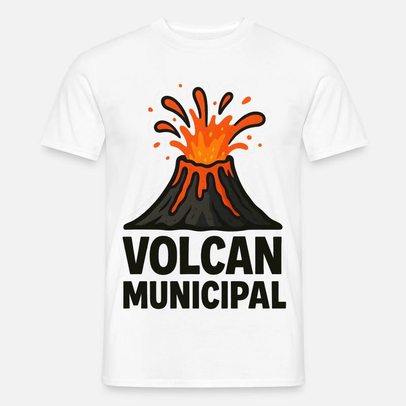 Städtischer Vulkan T-Shirt - Männer T-Shirt - Weiß