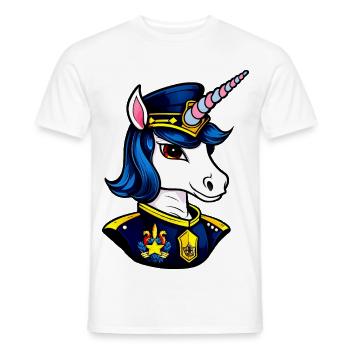 Licorne de la Police - T-shirt homme - blanc - Devant - AI Model Male 178 dark (178cm)