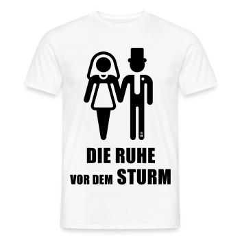 Le calme avant la tempête (Enterrement de vie de garçon marié B) - T-shirt homme - blanc - Devant - AI Model Male 178 dark (178cm)