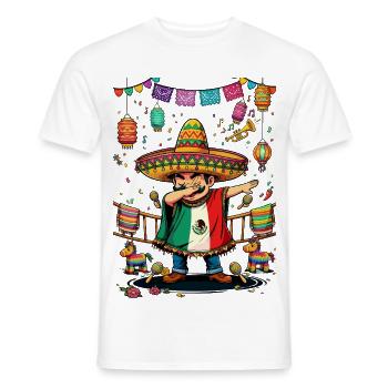 Mexiko Stolz & Heimat Mexikaner Mexico Flagge - Männer T-Shirt - Weiß - Vorne - AI Model Male 178 dark (178cm)