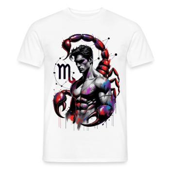 Scorpion_Astro_Homme - T-shirt homme - blanc - Devant - AI Model Male 178 dark (178cm)