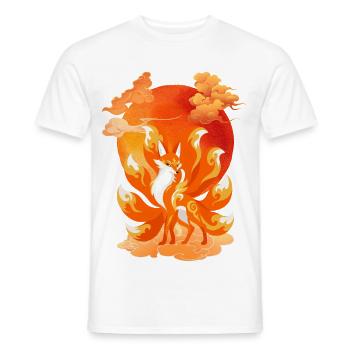 Neunschwänziger Fuchs – Ursprüngliches Geschenk - Männer T-Shirt - Weiß - Vorne - AI Model Male 178 dark (178cm)